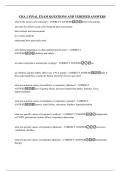 CHA 1 FINAL EXAM QUESTIONS AND VERIFIED ANSWERS&period;