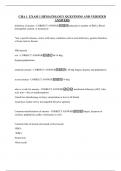 CHA 1 EXAM 1 HEMATOLOGY QUESTIONS AND VERIFIED ANSWERS