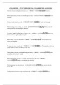 CHA LEVEL 1 TEST QUESTIONS AND VERIFIED ANSWERS