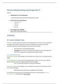 Samenvatting inleiding psychologie blok 2