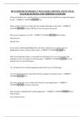 BUILDERTREND PROJECT MANAGER CERTIFICATION FINAL   EXAM QUESTIONS AND VERIFIED ANSWERS 
