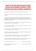 Exam 3 asu bio 182 Questions with Correct and Verified Answers&period; 100&percnt; Correct and Tutor Verified&period; Graded A&plus;