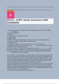   HCCA - CHPC Overview AND STUDY GUIDE