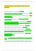 PCA&sol;CFSS Worker Training Exam Questions And Answers&excl;&excl;