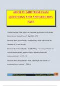 ARCH 331 MIDTERM EXAM QUESTIONS AND ANSWERS 100&percnt; PASS