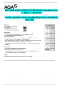 2024 AQA GCSE MATHEMATICS 8300&sol;3F Foundation Tier  Paper 3 Calculator&period;  Verified Question Paper with Marking Scheme Combined&period;  June 2024 