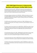 WGU C810 in Healthcare Data Management- Questions and Answers Verified 100&percnt; Correct