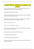 Computer Networks -CS6250 Exam 2 Questions and Answers