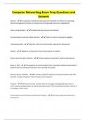 Computer Networking Exam Prep Questions and Answers