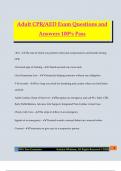 Adult CPR&sol;AED Exam Questions and Answers 100&percnt; Pass