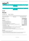 2024 AQA GCSE POLISH 8688&sol;WF Foundation Tier Paper  4 Writing&period;  Verified Question Paper with Marking Scheme Combined&period;  June 2024 