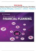                                                                                             TEST BANK Solution Manual for Personal Financial Planning 15th Edition by Randy Billingsley&comma; Lawrence J&period; Gitman&comma; Michael D&period; Joehnk all chapters