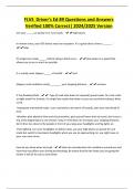FLVS Driver's Ed 89 Questions and Answers Verified 100&percnt; Correct&vert; 2024&sol;2025 Version