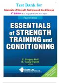 Test Bank for  Essentials of Strength Training and Conditioning 4th Edition By G&period; Gregory Haff and N&period; Travis Triplett isbn-9781492501626 Complete Guide Latest Verified Edition