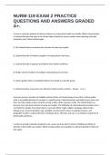 NURM-119 EXAM 2 PRACTICE QUESTIONS AND ANSWERS GRADED A&plus;&period;