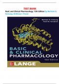                                     TEST BANK Basic and Clinical Pharmacology&comma; 15th Edition by Bertram G&period; Katzung&comma; Anthony J&period; Trevor