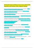 IAP Death Doula Certificate Course Exam All Possible Questions and Answers with complete solution
