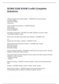SCMN 2150 EXAM 3 with Complete Solutions