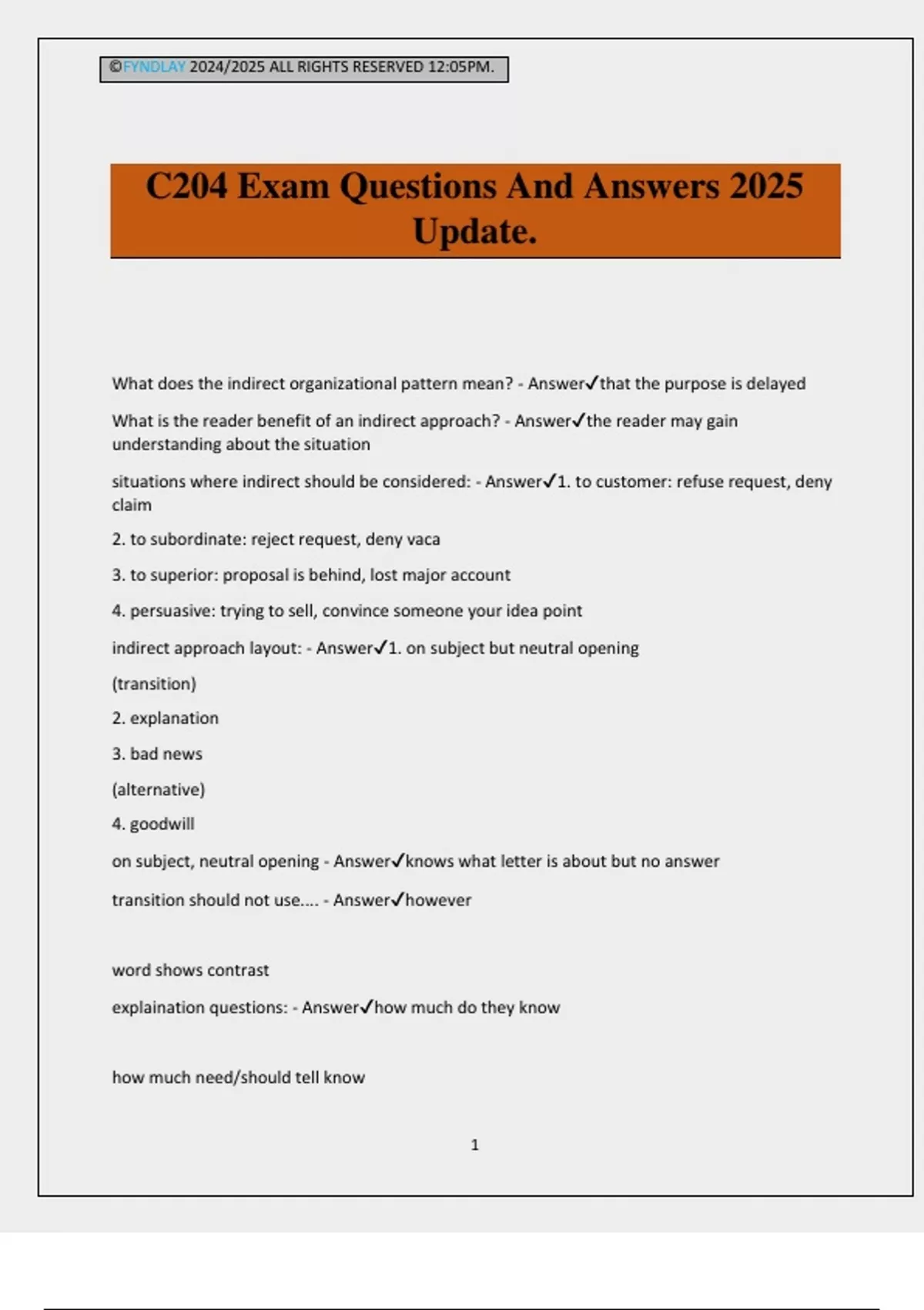 C204 Exam Questions And Answers 2025 Update. - WGU C204 - Stuvia US