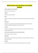DHYG III Final exam Questions and Verified Answers