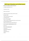 DHYG Exam III Questions and Verified Answers
