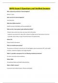 DHYG Exam ll Questions and Verified Answers