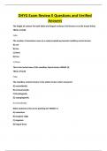 DHYG Exam Review ll Questions and Verified Answers