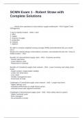 SCMN Exam 1 - Robert Straw with Complete Solutions