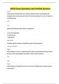 DHYG Exam Questions and Verified Answers