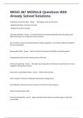 NRSG 367 MODULE Questions With Already Solved Solutions&period;
