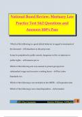 National Board Review&colon; Mortuary Law Practice Test 1&2 Questions and Answers 100&percnt; Pass