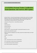 AAAI-ISMA Personal Trainer Certification Exam Questions And Answers 2025 Update&period;