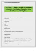 AAAI&sol;ISMA Primary Aerobic&sol;Group Fitness Instructor Certification&period; Exam Questions And Answers 2025 Update&period;