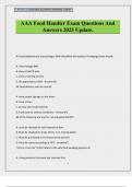 AAA Food Handler Exam Questions And Answers 2025 Update