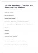 PSYS 367 Final Exam 4 Questions With Guaranteed Pass Solutions&period;