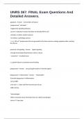UNRS 367&colon; FINAL Exam Questions And Detailed Answers&period;