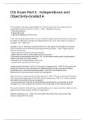 CIA Exam Part 1 - Independence and Objectivity-Graded A