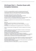 CIA Exam Part 1 - Practice Exam with Complete Solutions
