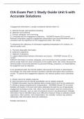 CIA Exam Part 1 Study Guide Unit 5 with Accurate Solutions &vert; Graded A&plus;