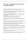 CIA- Part 1 Comprehensive Exam with Complete Solutions