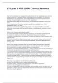 CIA part 1 with 100&percnt; Correct Answers &vert;Verified