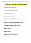 DHYG Exam 2 Questions and Verified Answers