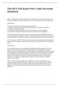 The IIA-s CIA Exam Part 1 with Accurate Solutions