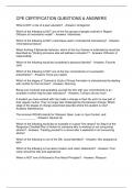 CPE CERTIFICATION QUESTIONS & ANSWERS