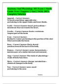 Anatomy And Physiology 101 Exam 1 Study Guide Over Chapters 1 And 2 With 100&percnt; Complete Solution