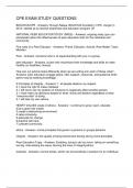 CPE EXAM STUDY QUESTIONS