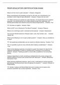PEER EDUCATOR CERTIFICATION EXAM