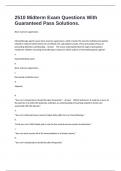 2510 Midterm Exam Questions With Guaranteed Pass Solutions&period;