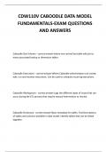 CDW110V CABOODLE DATA MODEL FUNDAMENTALS-EXAM QUESTIONS AND ANSWERS