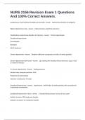 NURS 2156 Revision Exam 1 Questions And 100&percnt; Correct Answers&period;